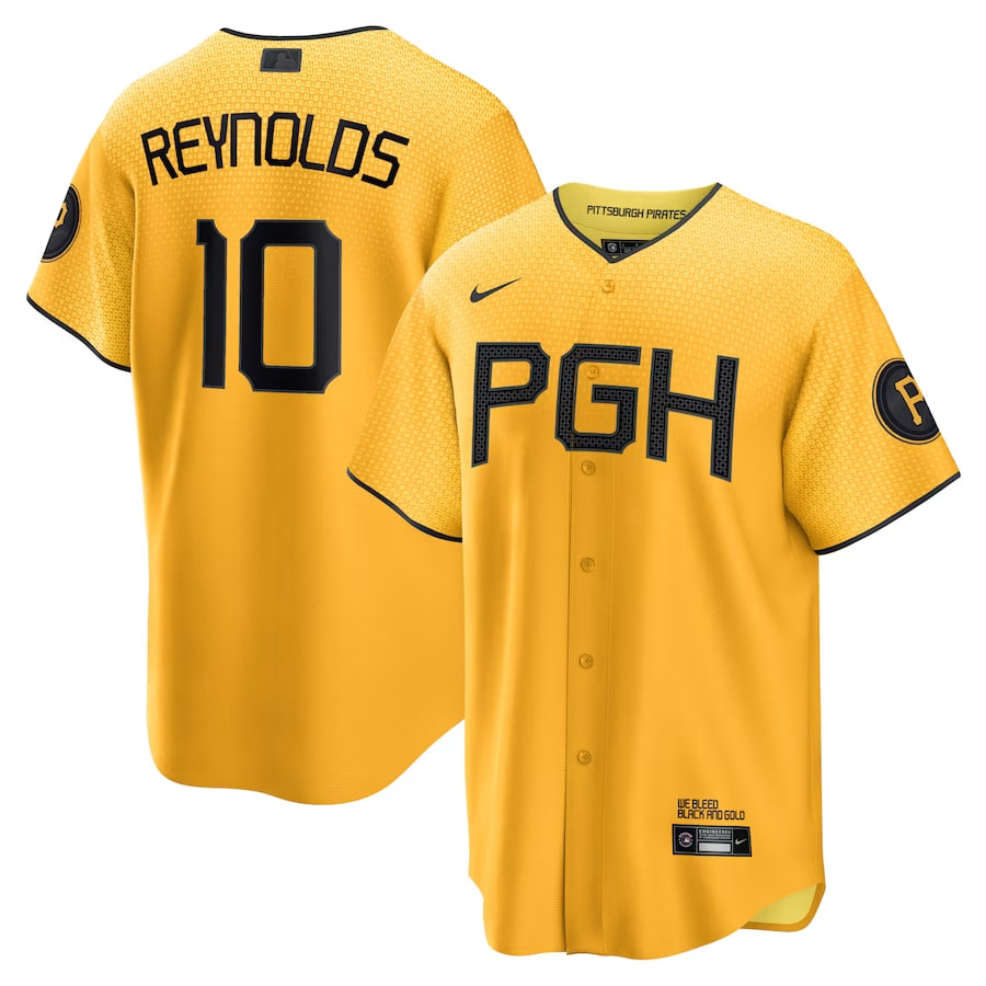 Men's Nike Gold Pittsburgh Pirates 2023 City Connect Replica Jersey, M