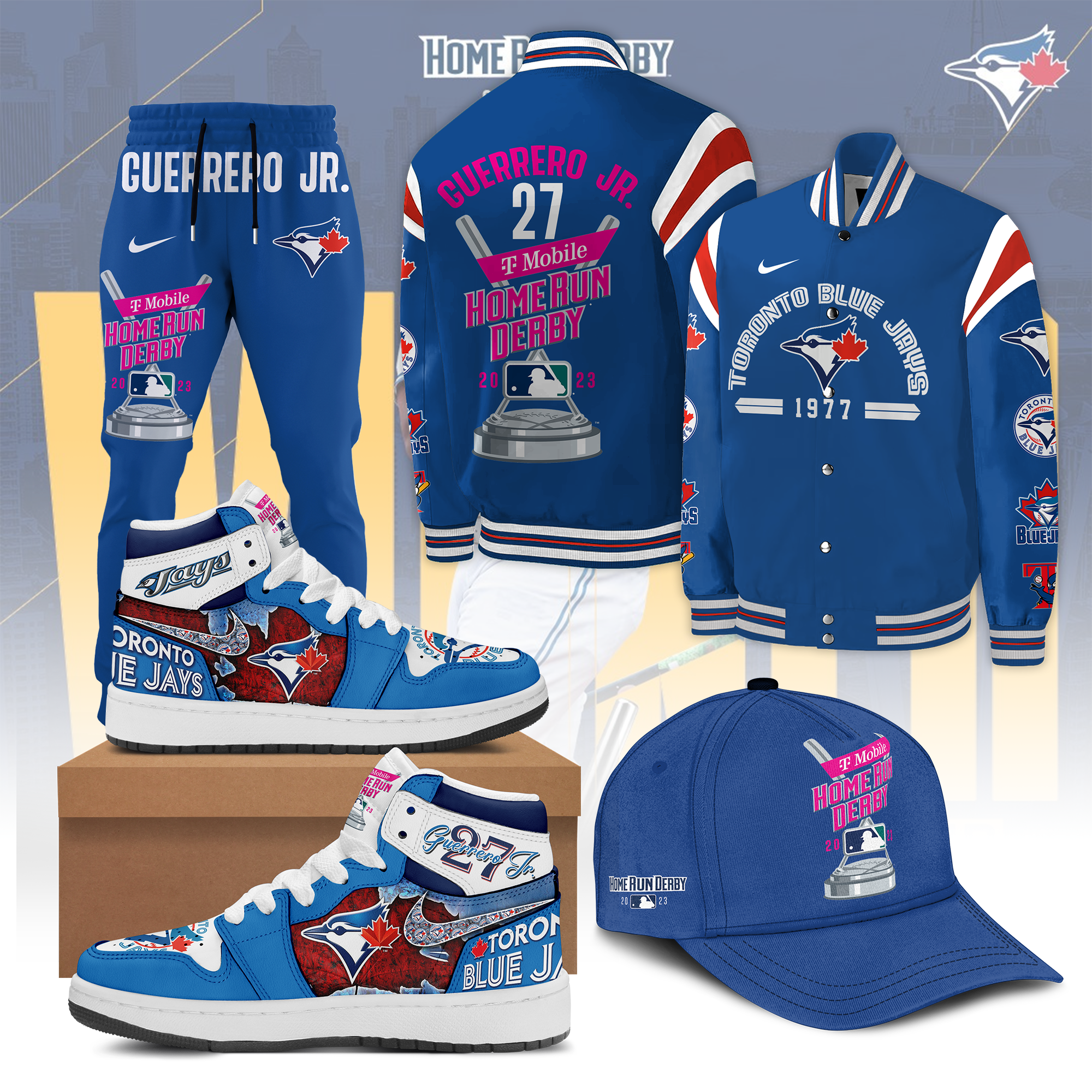 _Toronto Blue Jays Vladimir Guerrero Jr Bomber Jacket, Jogger, Cap - BTF  Store