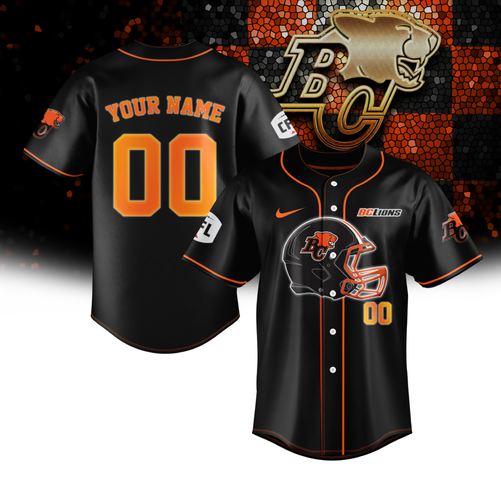 CFL Fans BC Lions Aloha Logo Baseball Jersey Shirt For Men And