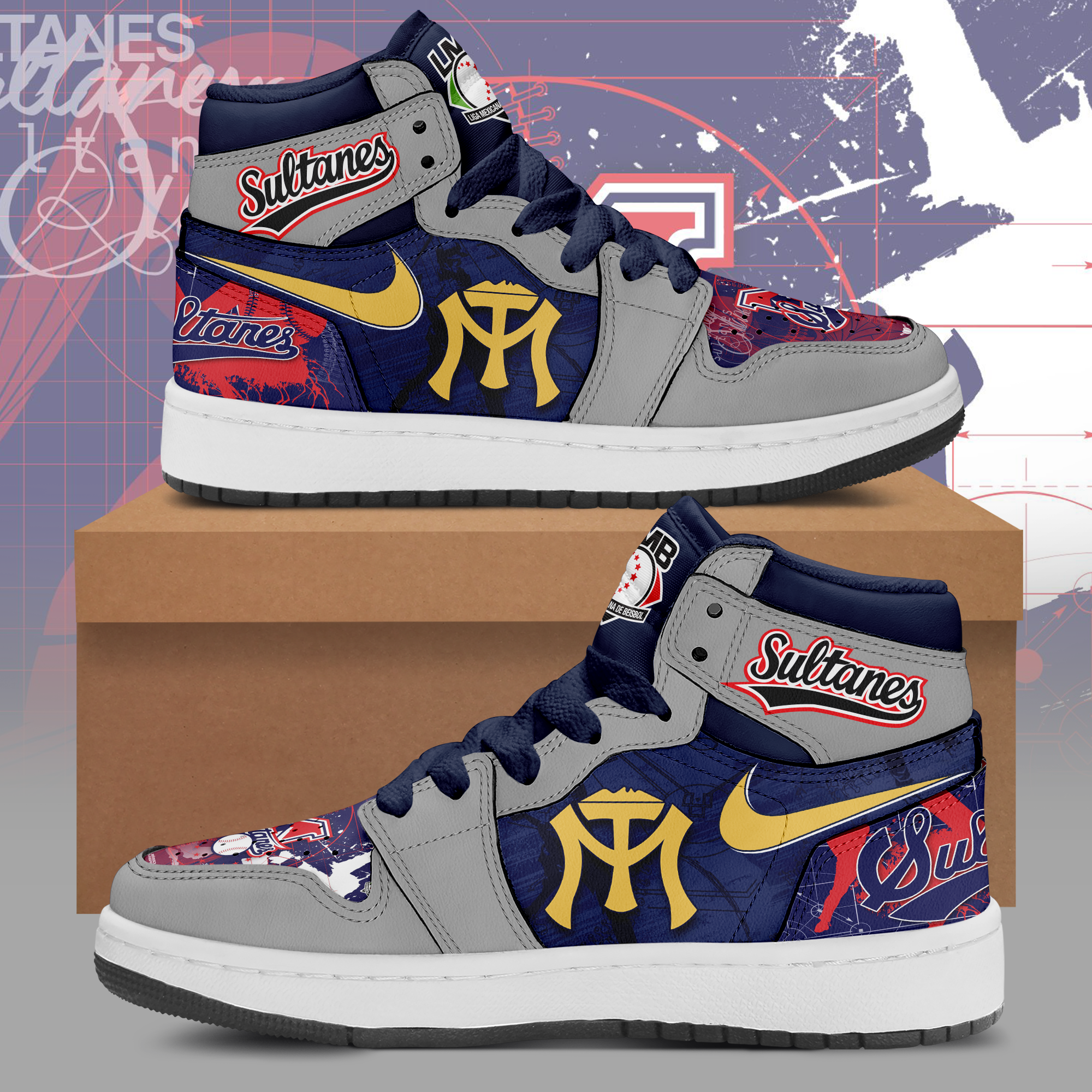 LMB Mexico The Sultanes Monterrey Air Jordan 1 Shoes - BTF Store