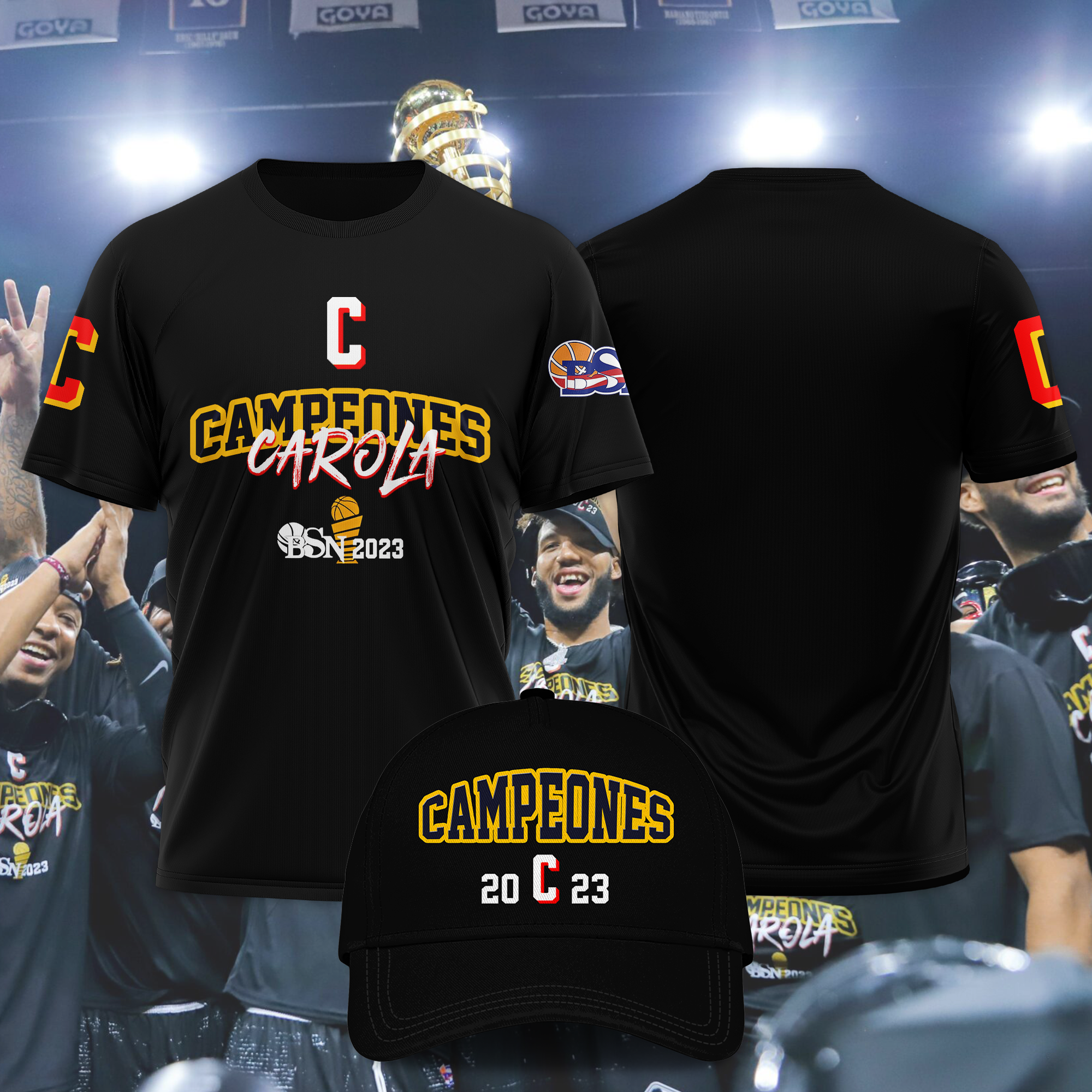 Gigantes de Carolina BSN Campeones 2023 Shirt + Cap - BTF Store