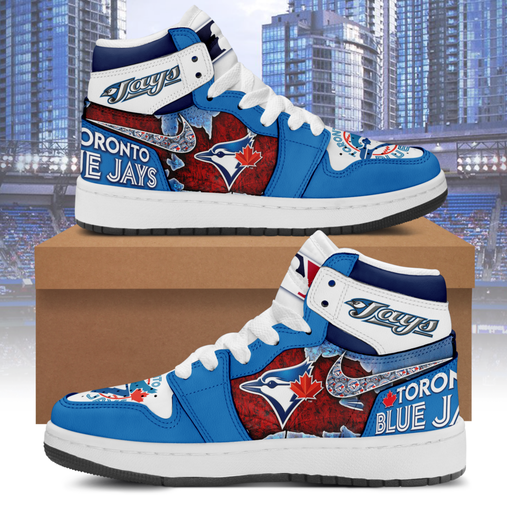 MLB Toronto Blue Jays Air Jodan1 Shoes - BTF Store