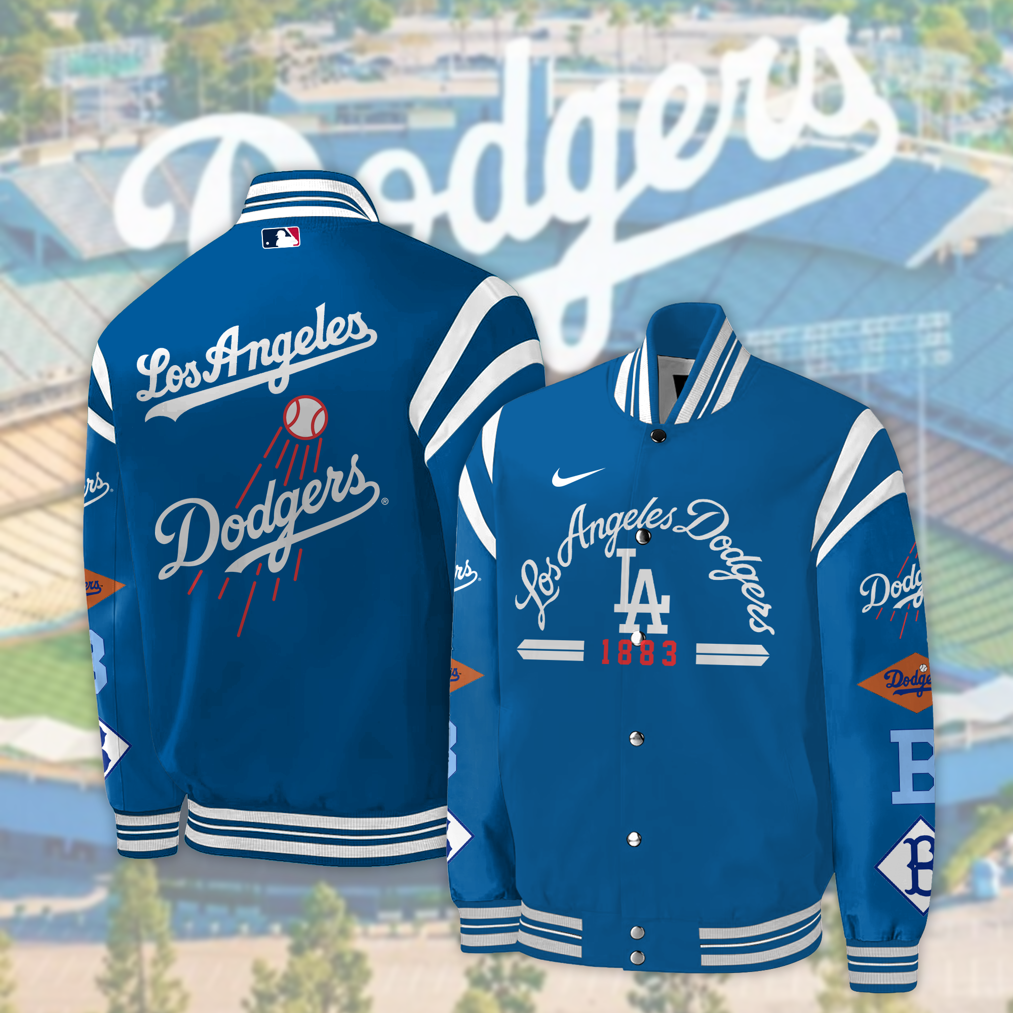 _ _ _Los Angeles Dodgers Bomber Jacket - BTF Store