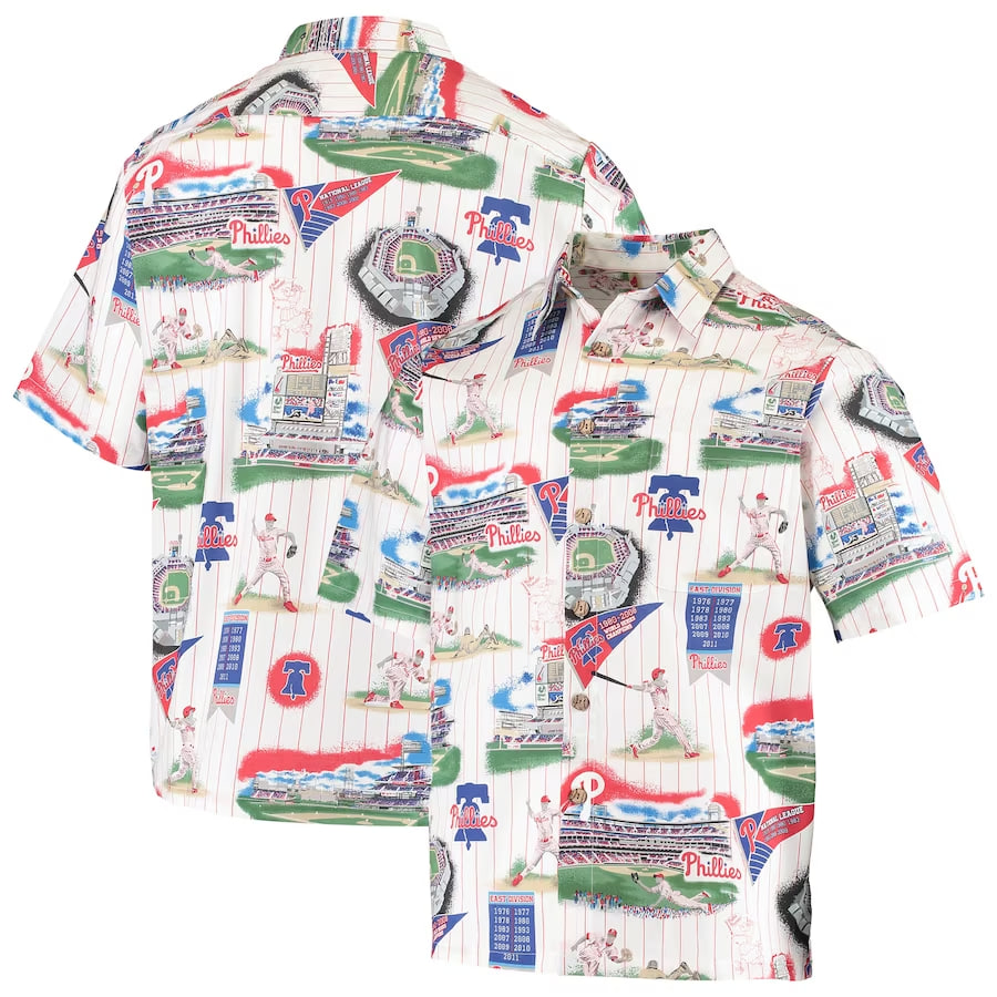 Phillies Hawaiian Shirt Phillies Pink Hawaiian Shirt - Upfamilie