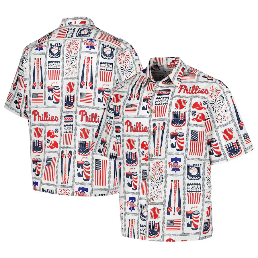 Phillies Aloha Button-Down Hawaiian Shirt - Lelemoon