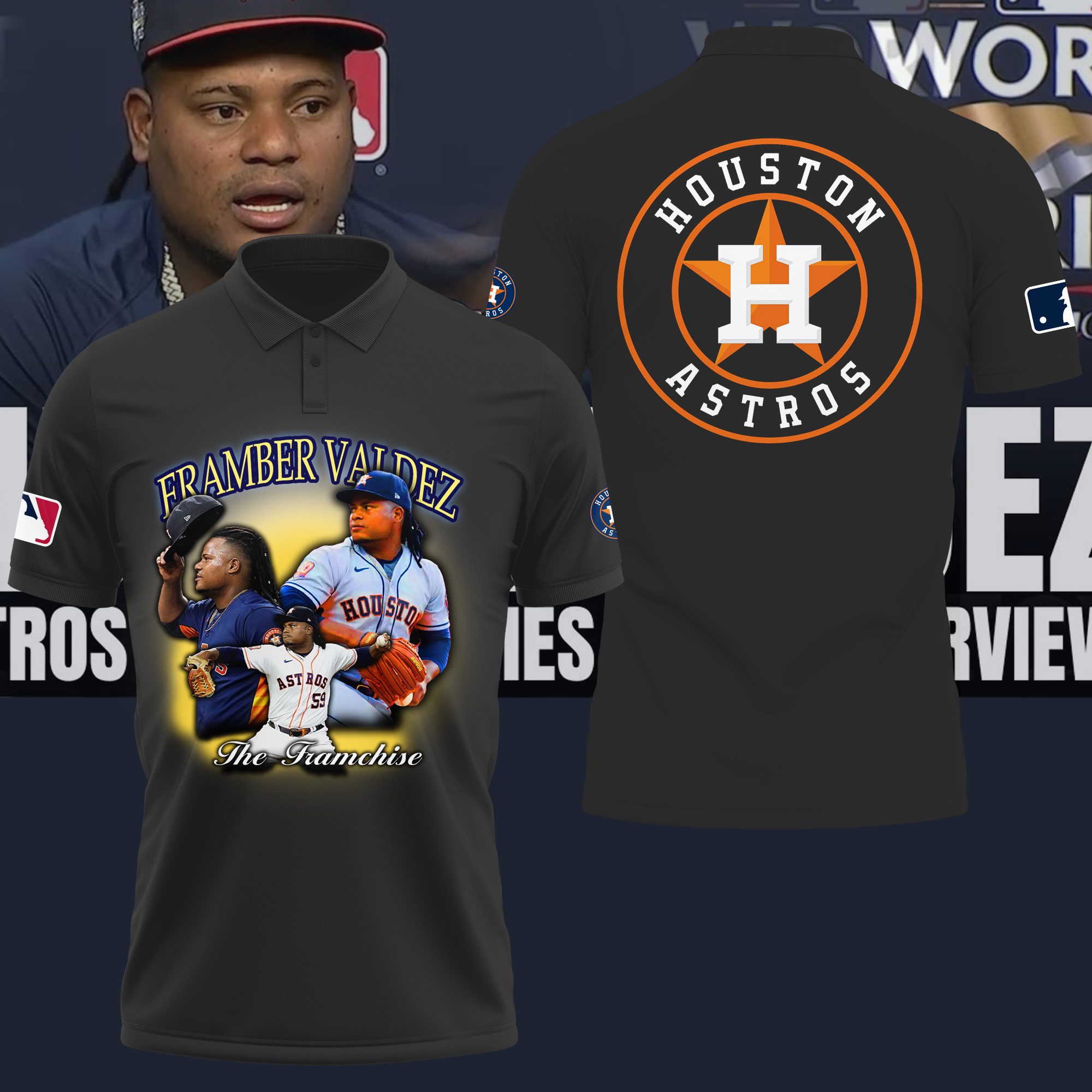 Astros wearing Framber Valdez shirts before World Series Game 6