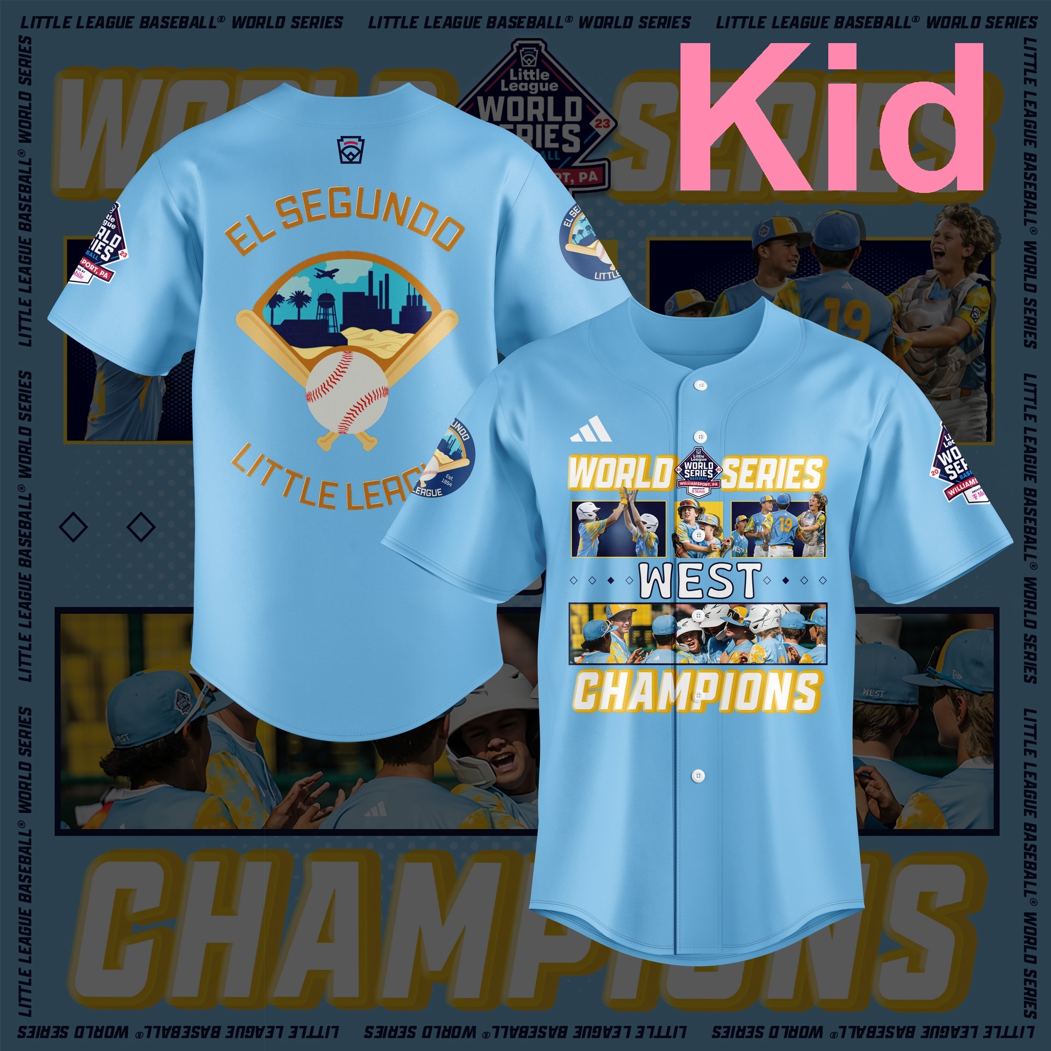 El Segundo Little League Championship LLWS 2023 Jersey Kid - BTF Store
