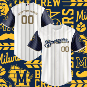MLB Milwaukee Brewers Baseball Jersey Custom Name & Number
