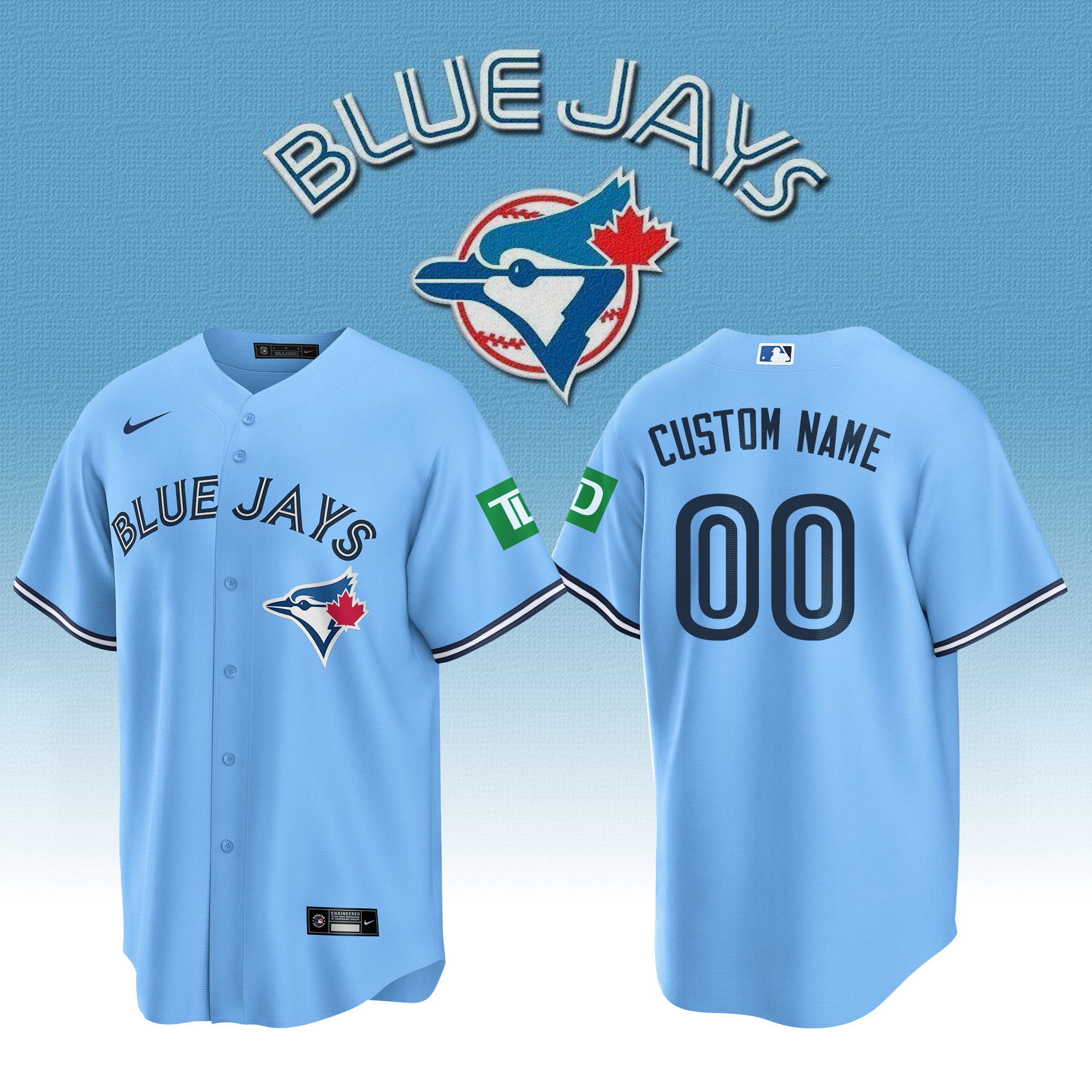 MLB Toronto Blue Jays TD sponsor Jersey 2023 Whire/Gray/Blue/Navy - BTF  Store