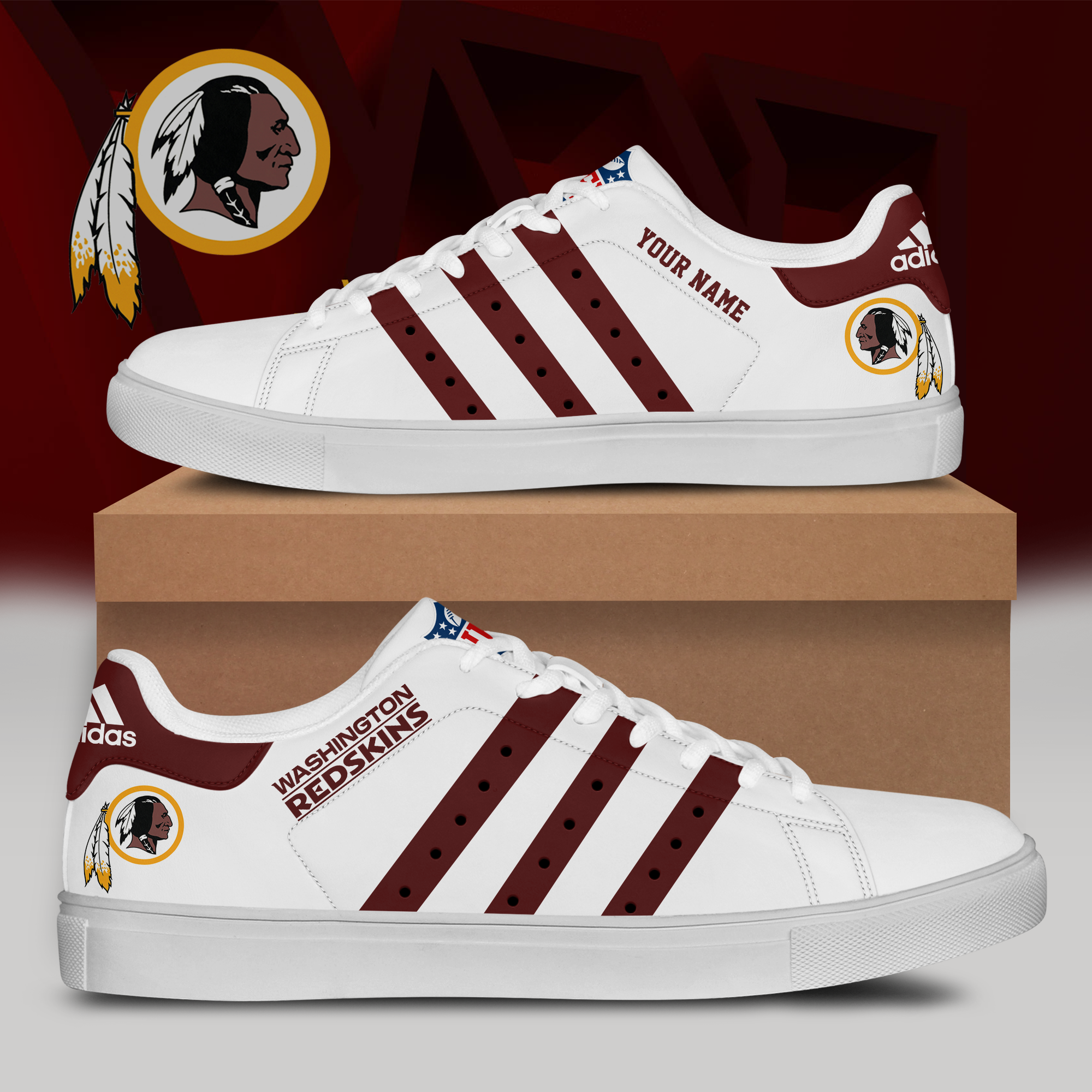 Washington Redskins NFL City Stan Smith Shoes - BTF Store