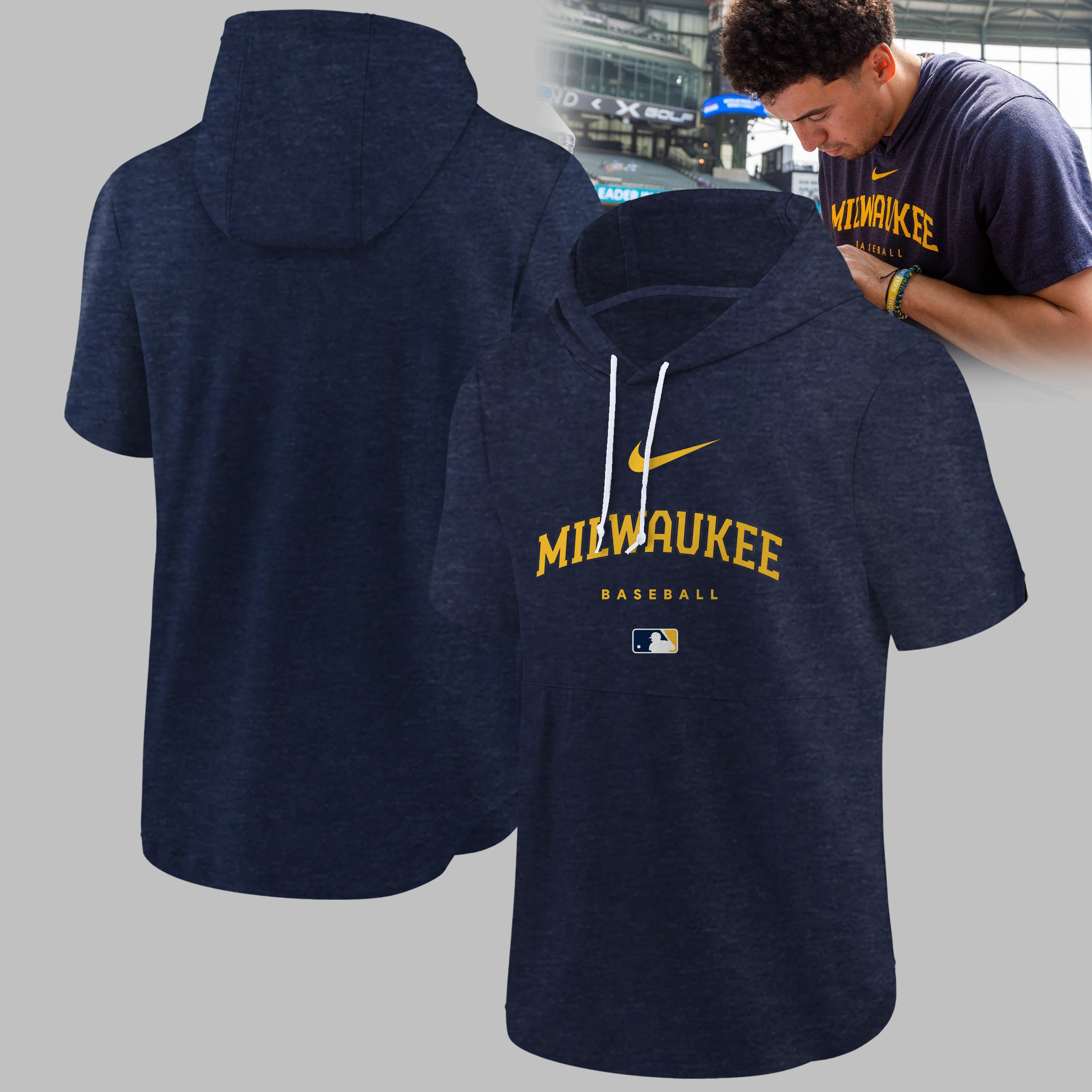 Milwaukee Brewers Sweatshirt 3DShirt + Air Cap - BTF Store