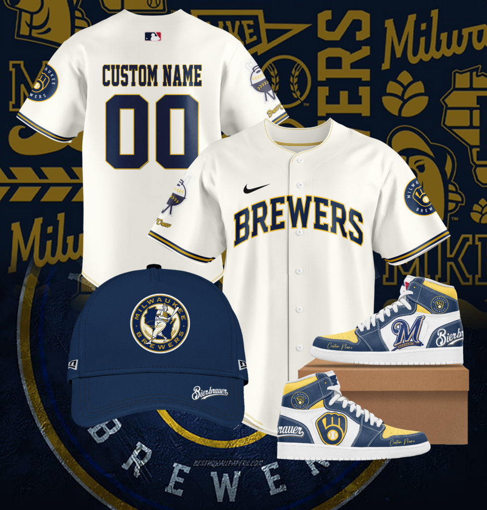 Men's Customized Milwaukee Brewers Customized Baseball Jersey