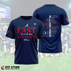 SALE!!! Atlanta Braves 2022 NL East Division Champions T Shirt Gift Fan