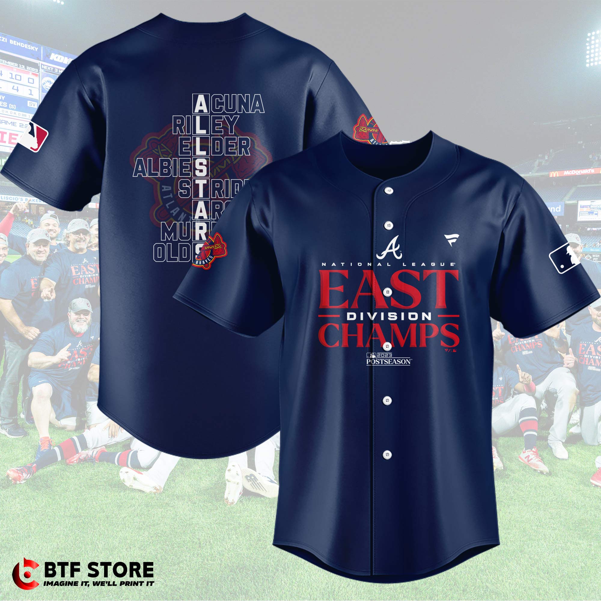 Atlanta Braves 23x Division Champions Hoodie/Sweatshirt/Tshirt/Polo/Jersey/Hawaii  Shirt - BTF Store