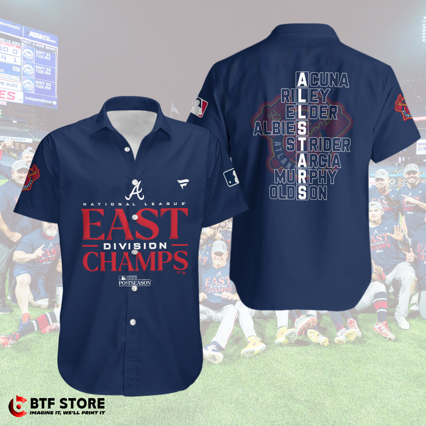 Atlanta Braves 23x Division Champions Hoodie/Sweatshirt/Tshirt