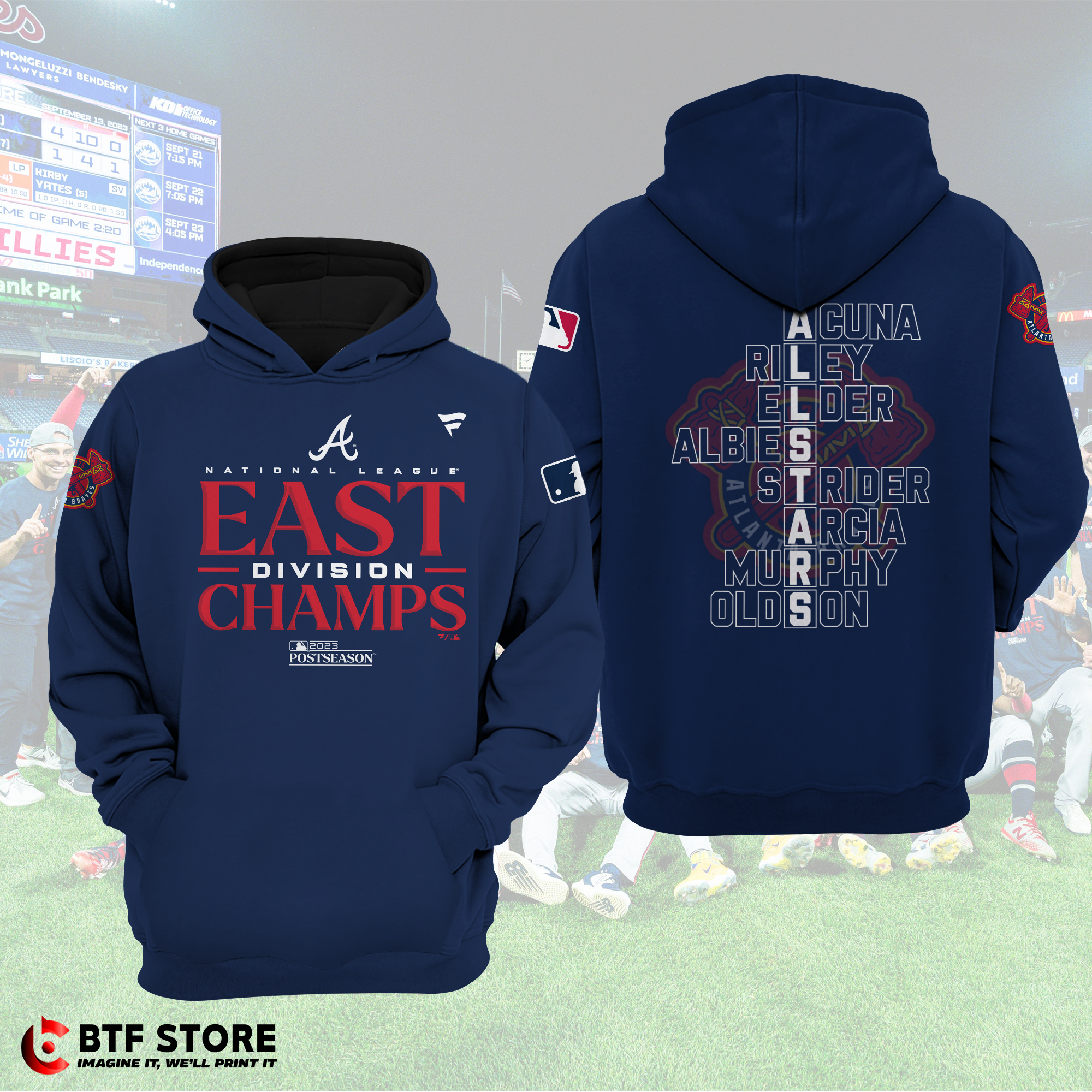 Atlanta Braves 23x Division Champions Hoodie/Sweatshirt/Tshirt/Polo/Jersey/Hawaii  Shirt - BTF Store