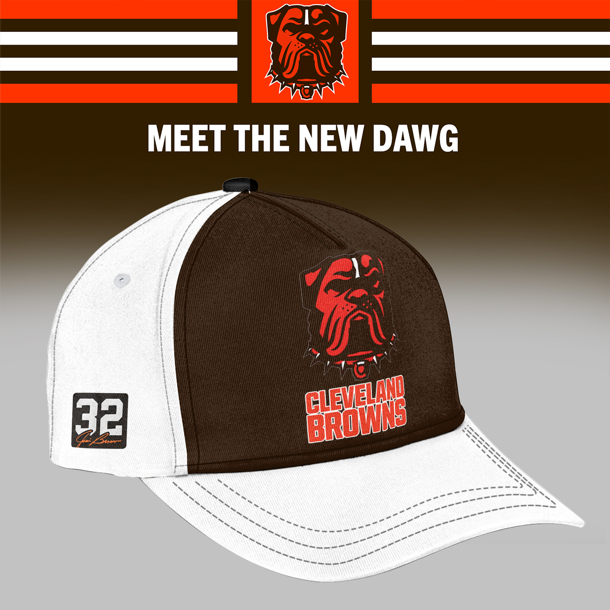  Cleveland Browns Dog Dawg Pound 11 x 8.5 Custom
