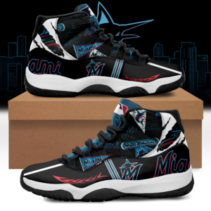 MLB Miami Marlins Air Jordan 1 Shoes - BTF Store