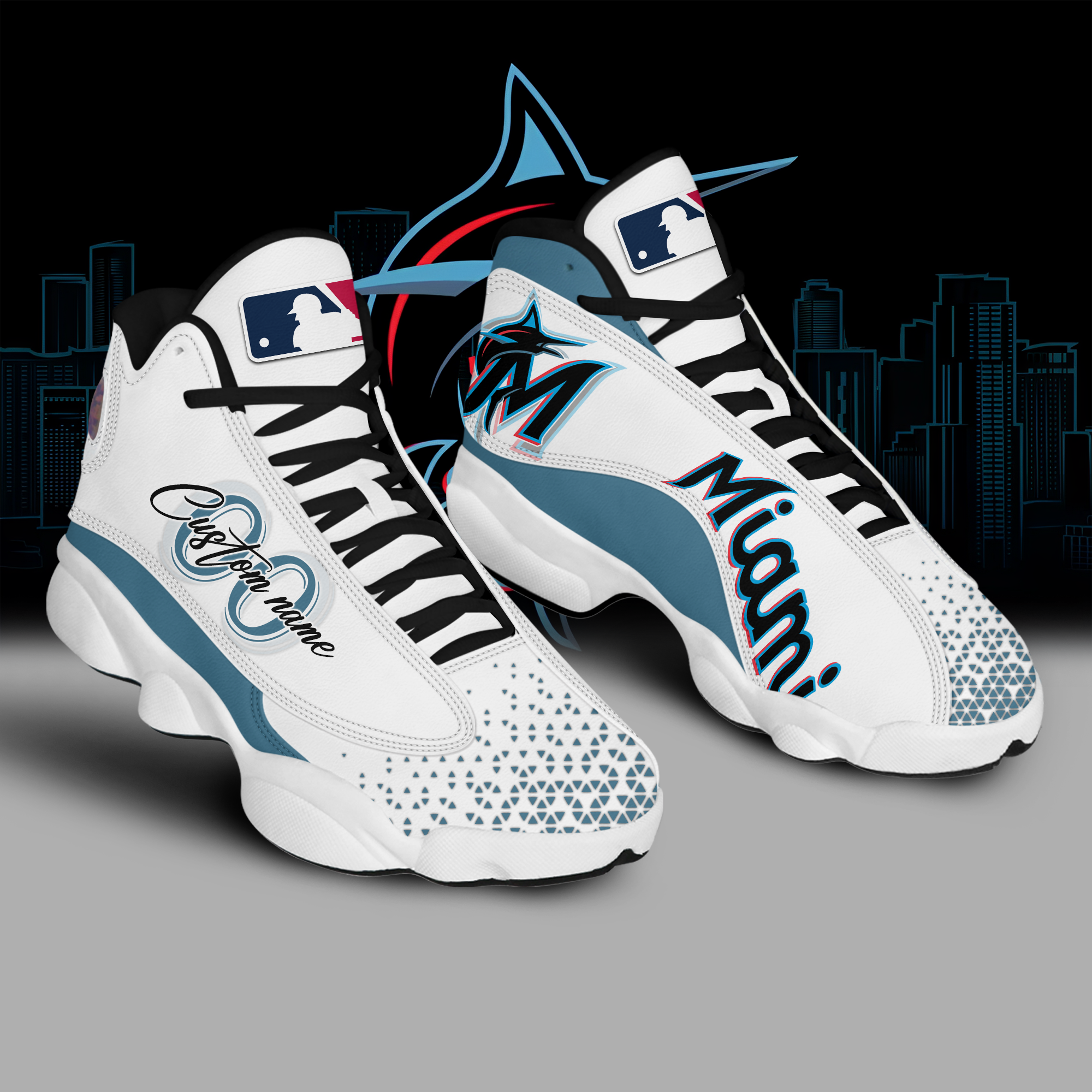 MLB Miami Marlins Air Jordan 1 Shoes - BTF Store