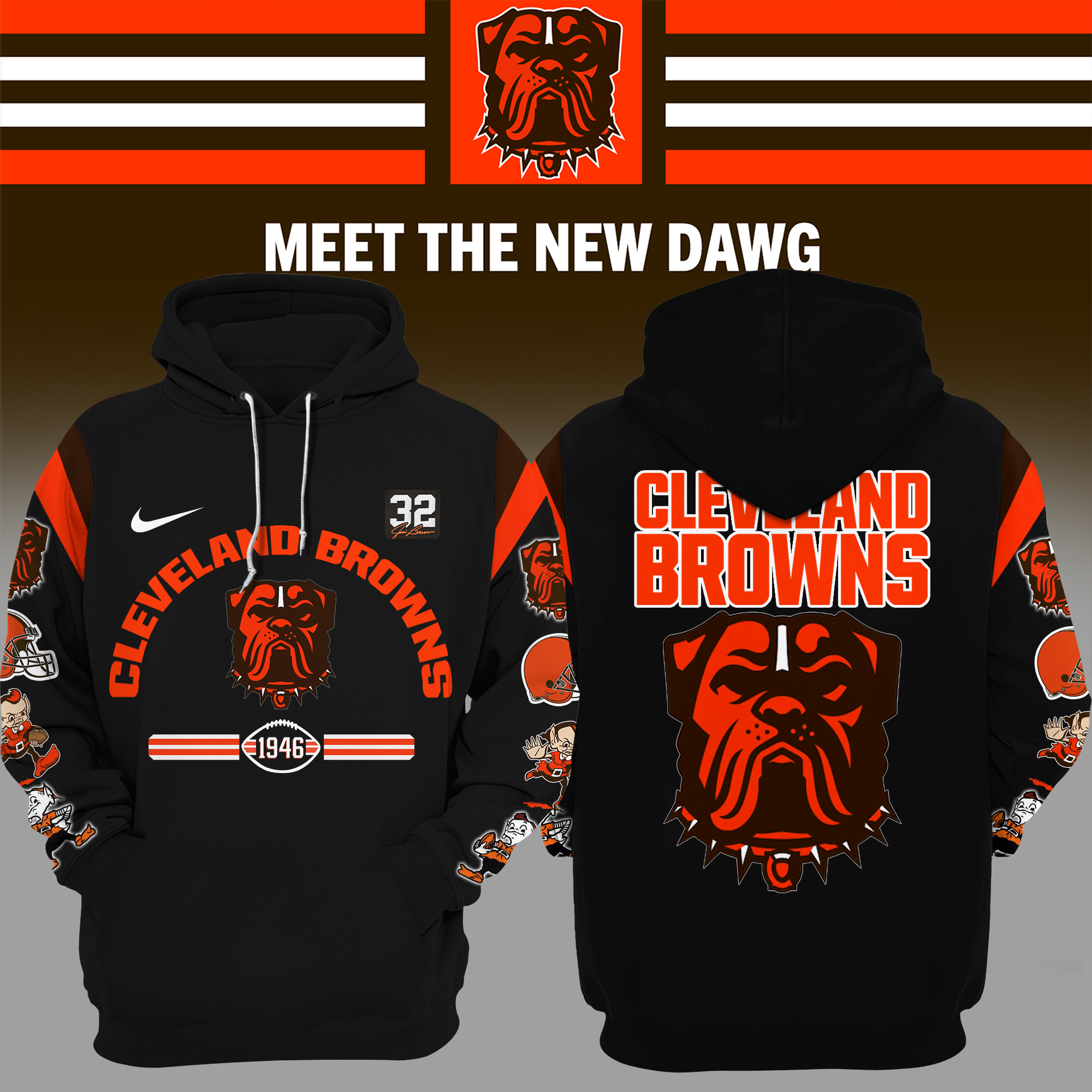 Cleveland Browns NFL 2023 Limited edition Hoodie (White) - BTF Store