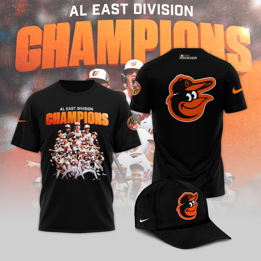 Baltimore Orioles 2023 AL East Division Champions Baseball Jersey -   Worldwide Shipping