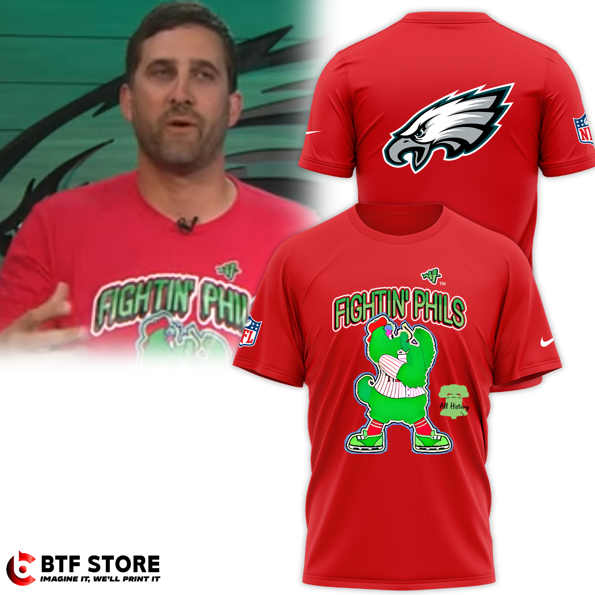 Philadelphia Eagles FIGHTIN' PHILS T-Shirt - BTF Store