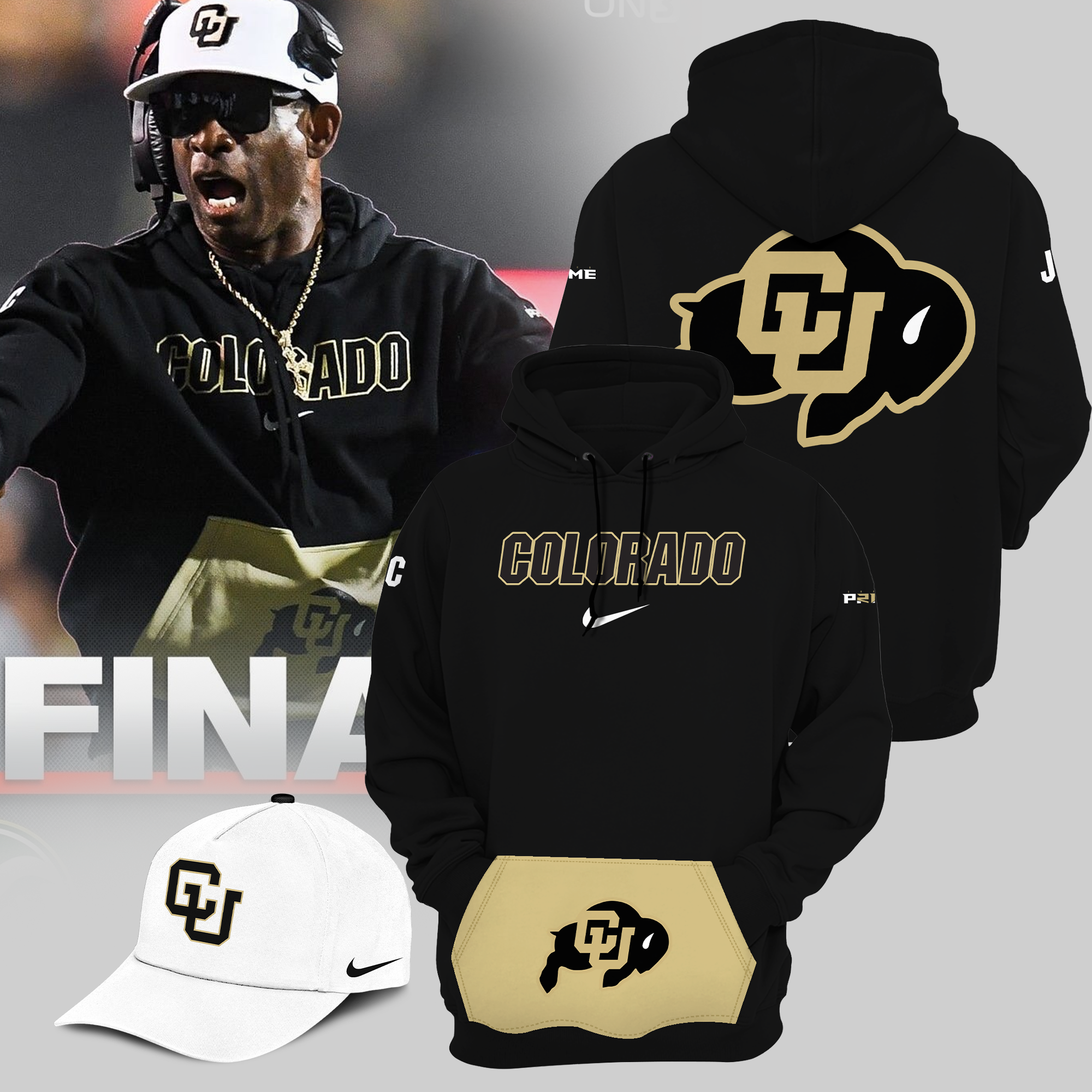 Men's Nike Deion Sanders Black Colorado Buffaloes Coach Prime Performance T- Shirt