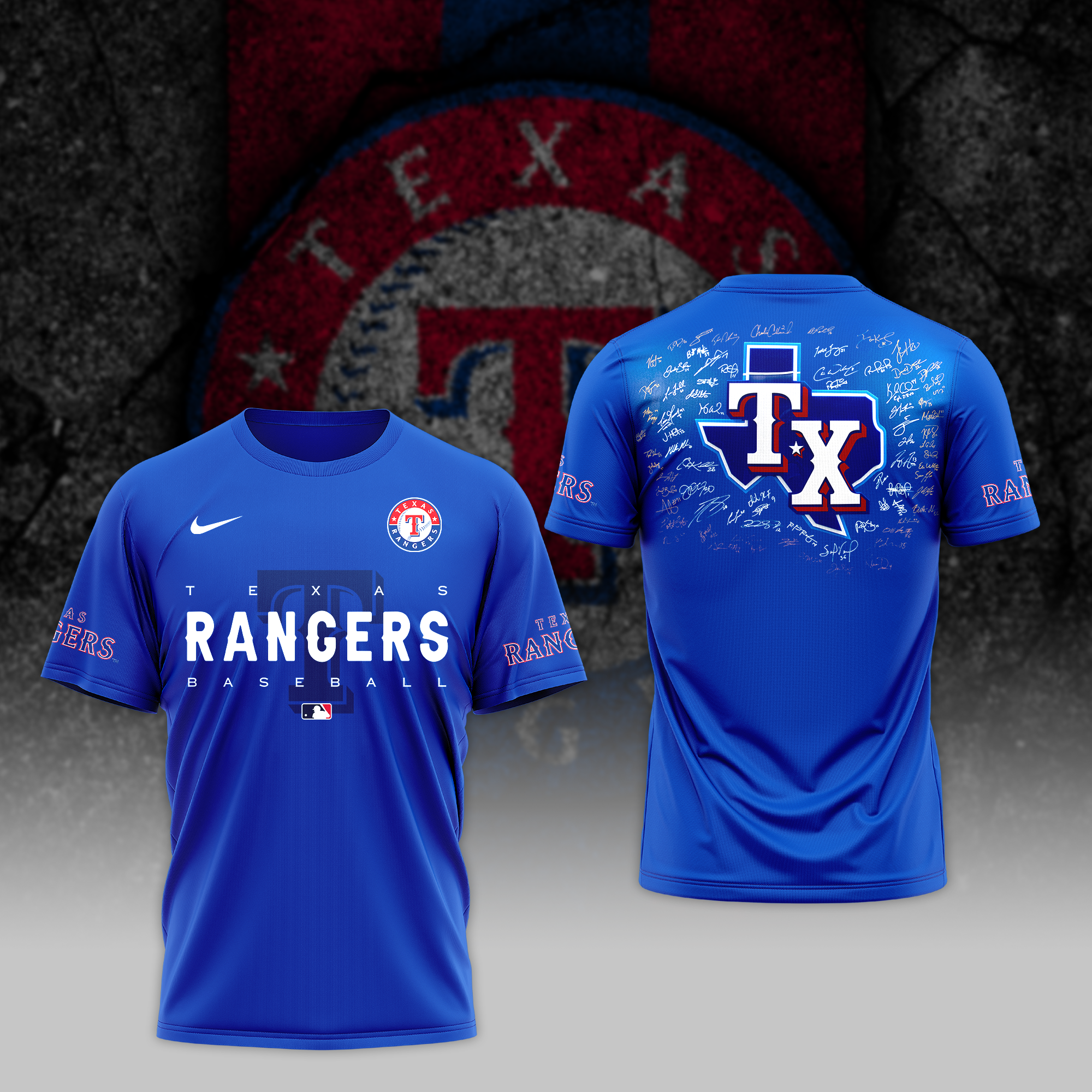 Texas Rangers MLB 2023 Combo T-Shirt + Short + Cap - BTF Store